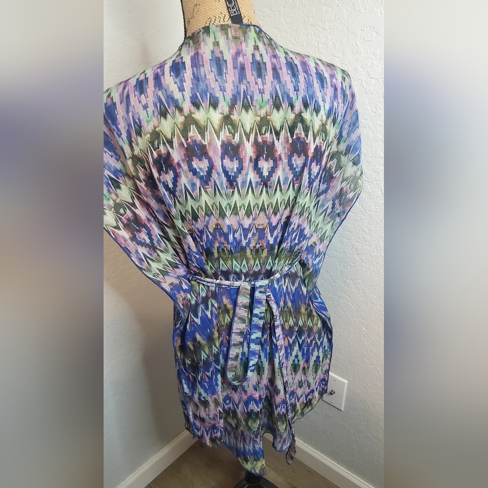 3 pc Zigzag Womans Two Piece Swimsuit And Cover Up - Picture 8 of 8